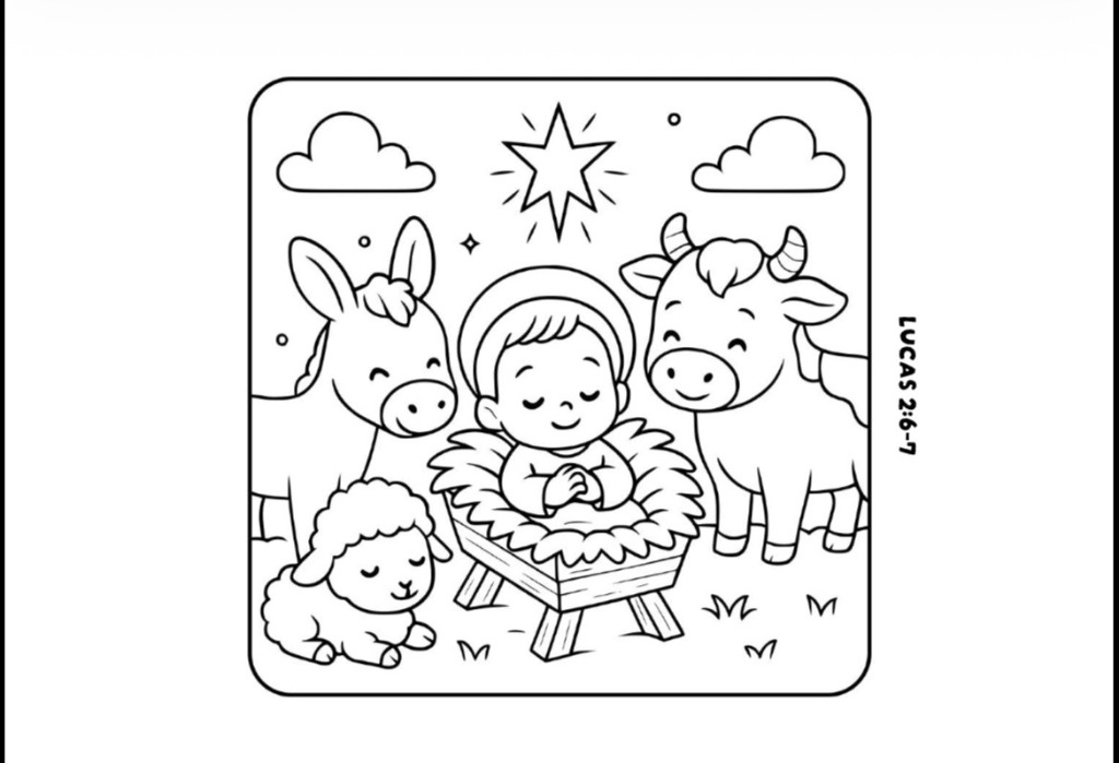 Página para colorir Natividade